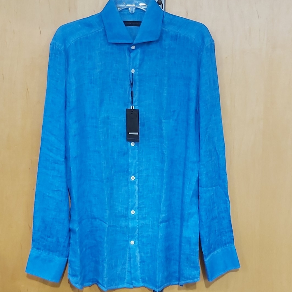 Payrick Assaraf linen shirt.